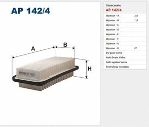 Filtr powietrza Filtron Toyota Yaris I / Yaris Verso