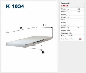 Filtr kabinowy Filtron Fiat Punto I