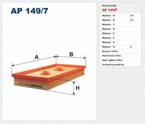 Filtr powietrza Filtron Volkswagen Touran