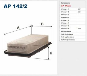 Filtr powietrza Filtron Toyota Yaris I / Yaris Verso