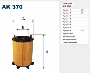 Filtr powietrza Filtron Volkswagen Golf VI