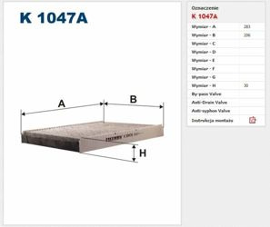Filtr kabinowy Filtron Volkswagen Bora