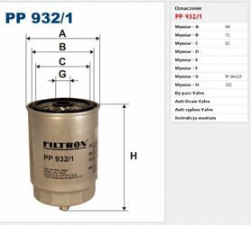 Filtr paliwa Filtron Volvo S60