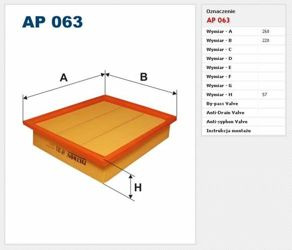 Filtr powietrza Filtron Volkswagen Vento