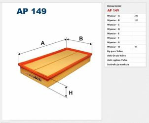 Filtr powietrza Filtron Volvo 850
